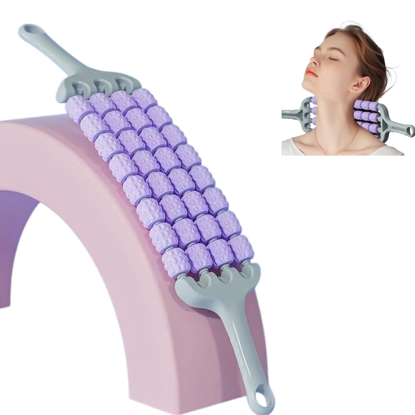 Muscle Roller Stick - 3/4-row Rollers Massager Handheld Roller Stick
