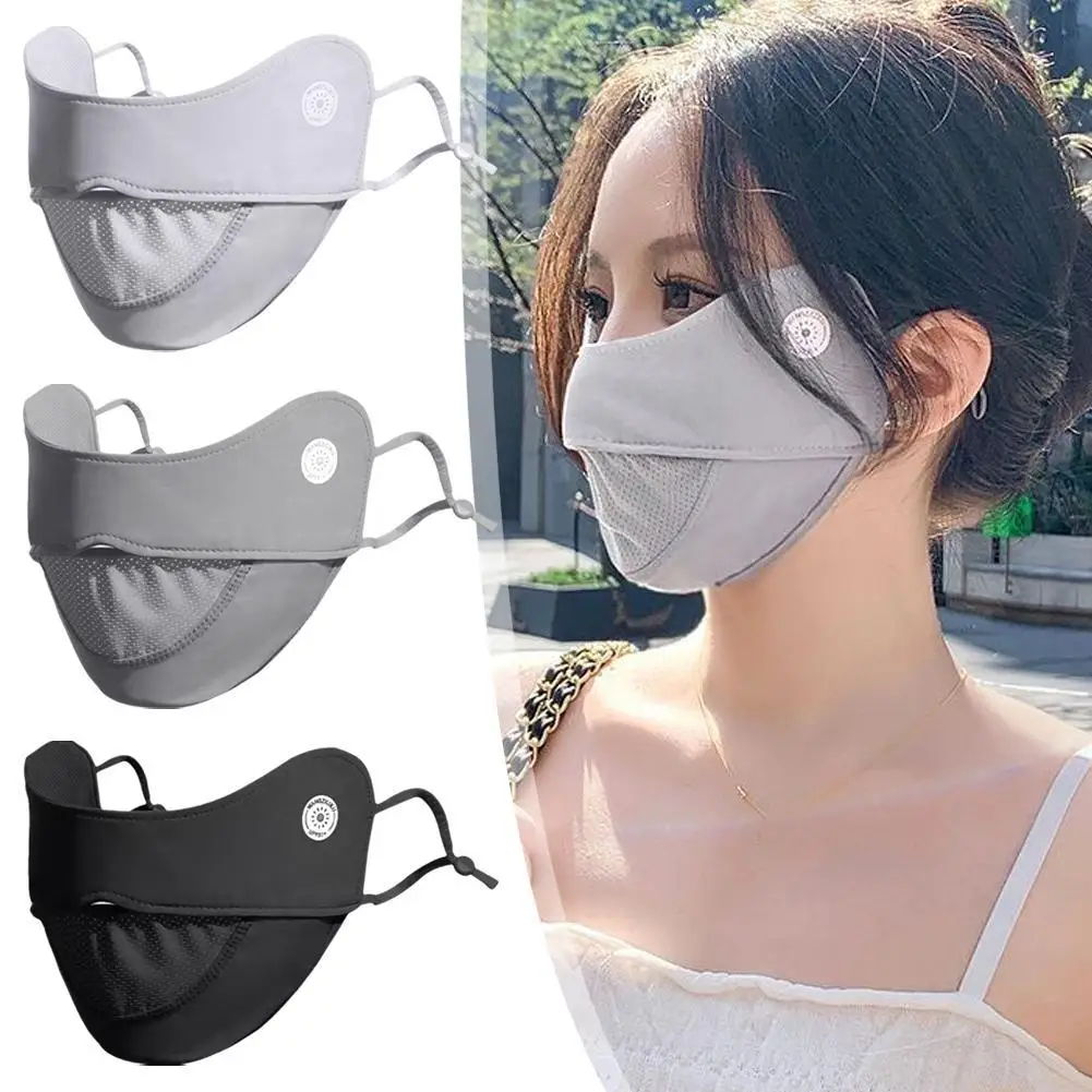 Running Cap Mesh - Women Ice Silk Mask Thin Breathable