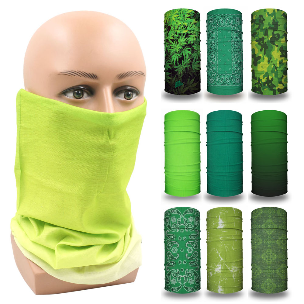 Running Gear Youtube - Green Face Bandanas Cover Hiking Neck