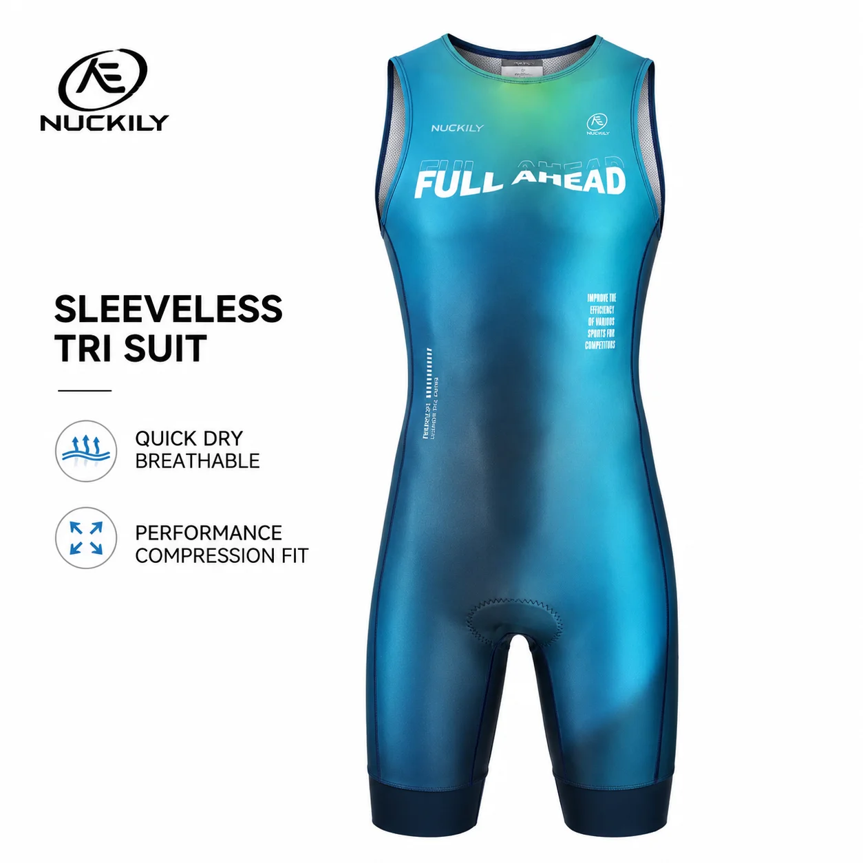 NUCKILY Triathlon Suit Sleevel - Running Gear Youth ulasan dan harga