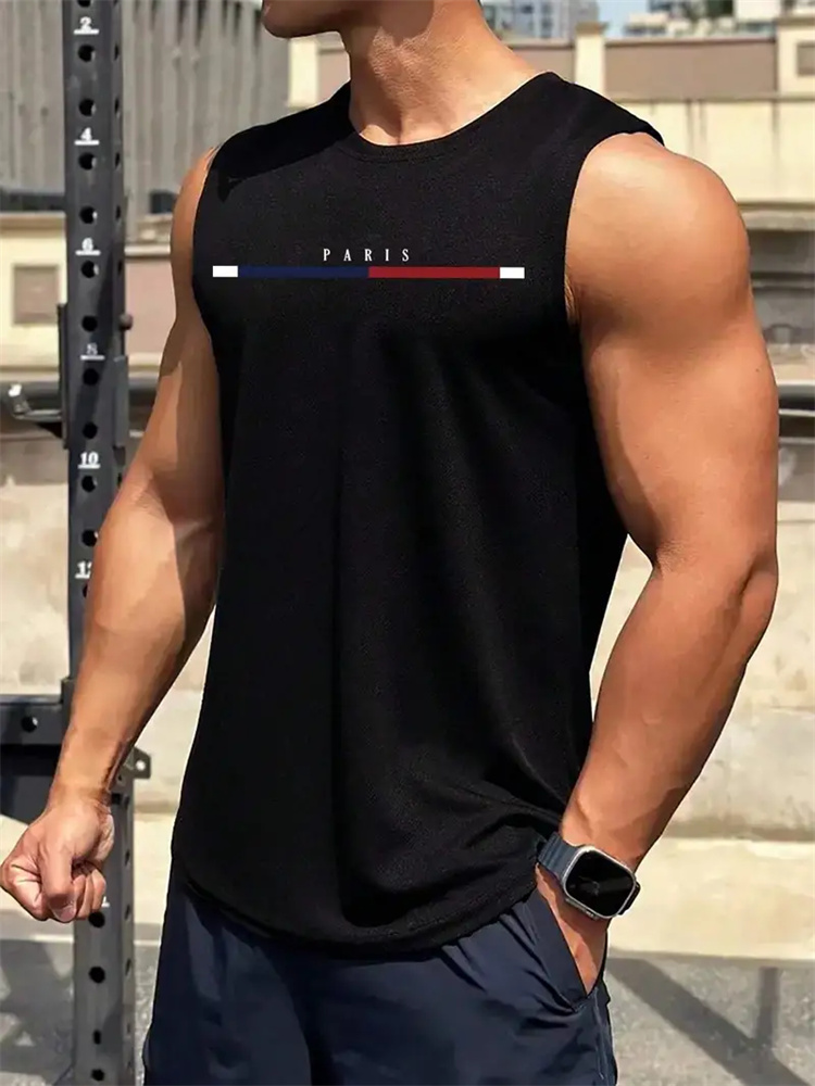 Summer new men's round neck ve - Running Gear Youth ulasan dan harga