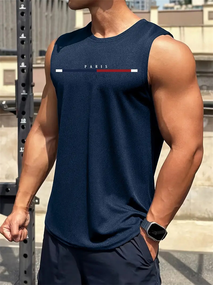 Summer new men's round neck ve - Running Gear Youth ulasan dan harga