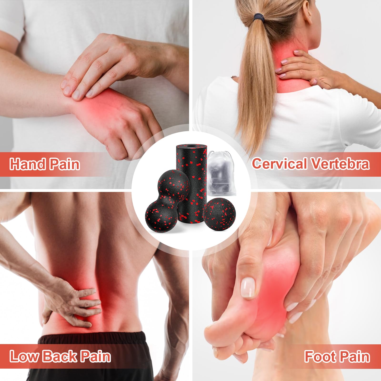 Hollow Yoga Roller Massage Pea - Muscle Roller Stick ulasan dan harga