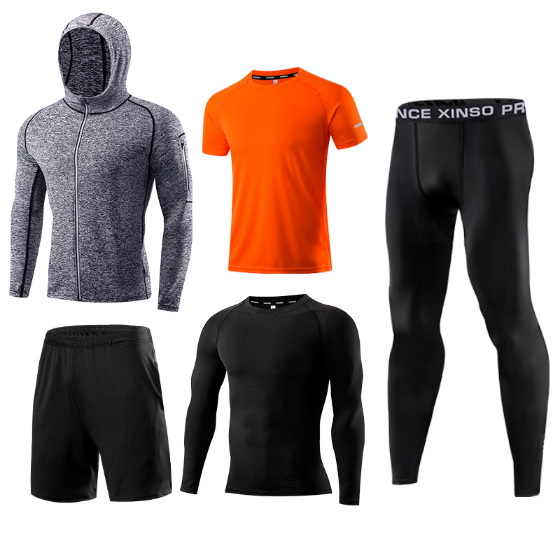 5-Piece Men's Fitness Clothes  - Running Gear Gym ulasan dan harga
