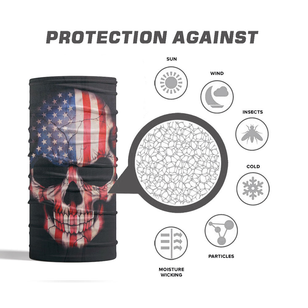 USA Flag Skull Bandana Breatha - Running Gear Youtube ulasan dan harga