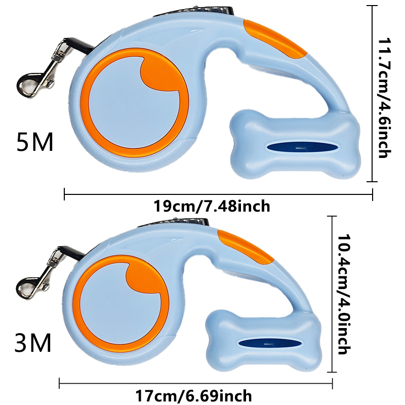 3m 5m Nylon Dog Leash Automati - Running Gear Dog ulasan dan harga