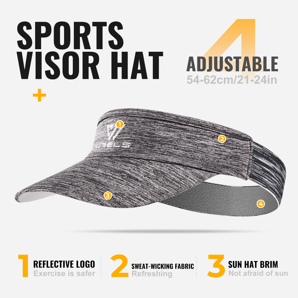 WRELS Sports Sun Visor Hats Br - Running Cap Mesh ulasan dan harga