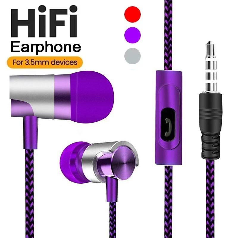 Wired Earphones In-Ear Headset - Running Gear Headphones ulasan dan harga