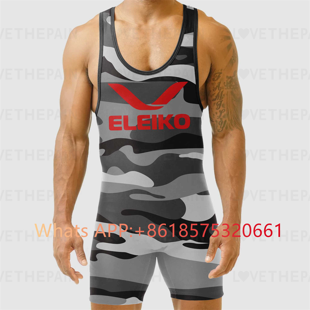 ELEIKO Mens Wrestling Singlet  - Running Gear Train ulasan dan harga