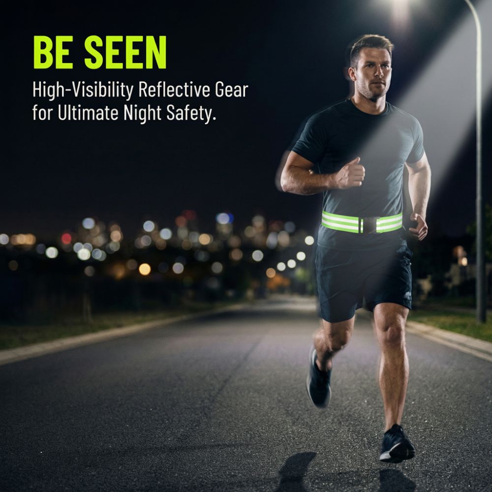 2PCS Stretchable Reflective Be - Running Gear Yellow ulasan dan harga