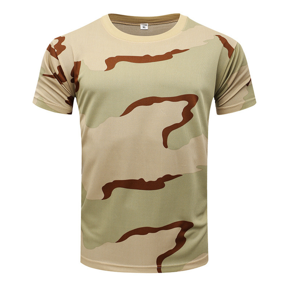 Short Sleeve Camouflage T Shir - Running Gear Gym ulasan dan harga