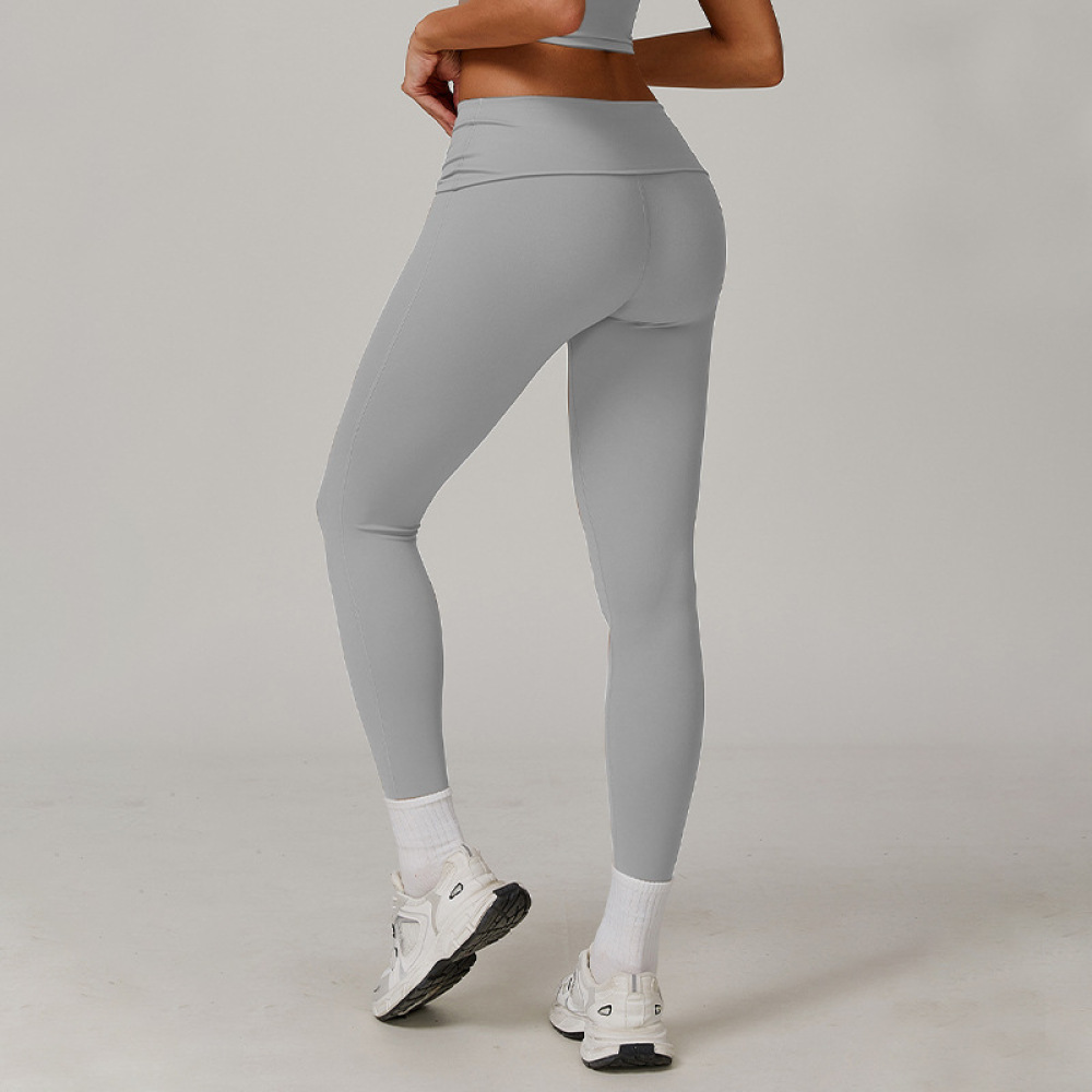 Athletic Yoga Pants Women Fold - Running Gear Gym ulasan dan harga