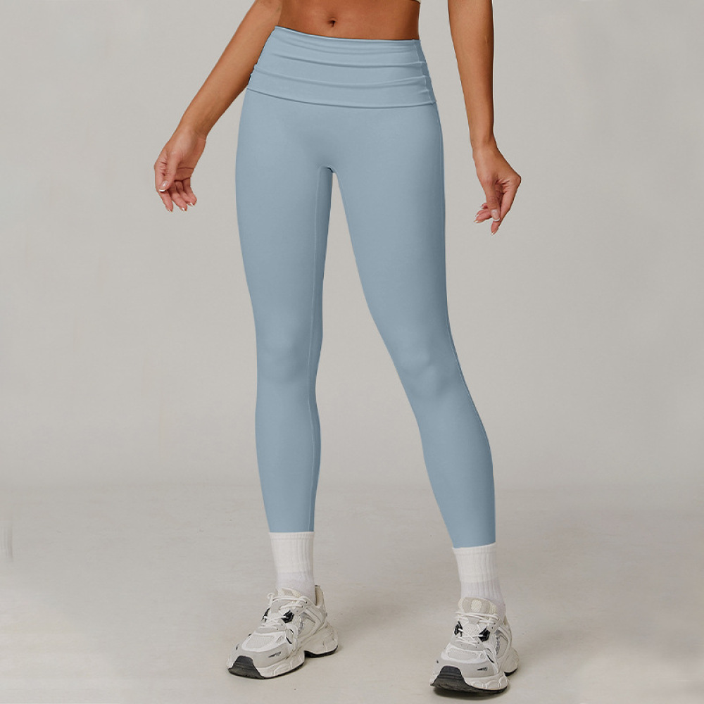 Athletic Yoga Pants Women Fold - Running Gear Gym ulasan dan harga
