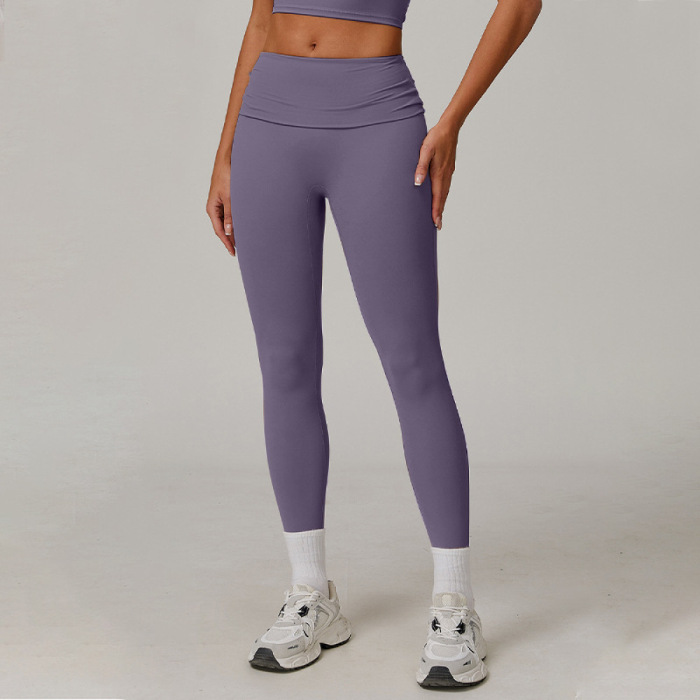 Athletic Yoga Pants Women Fold - Running Gear Gym ulasan dan harga