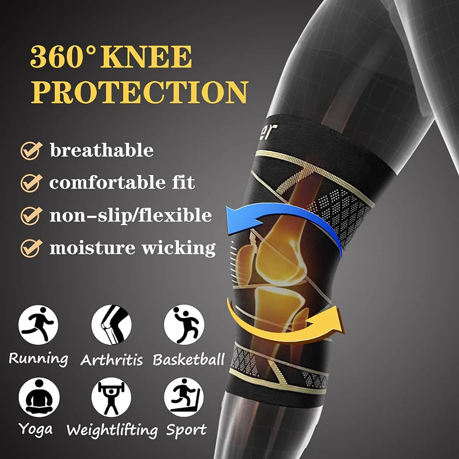 Copper Fiber Compression Knee  - Compression Calf Sleeve ulasan dan harga