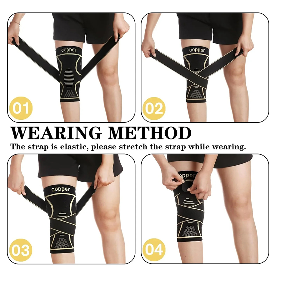 Copper Fiber Compression Knee  - Compression Calf Sleeve ulasan dan harga