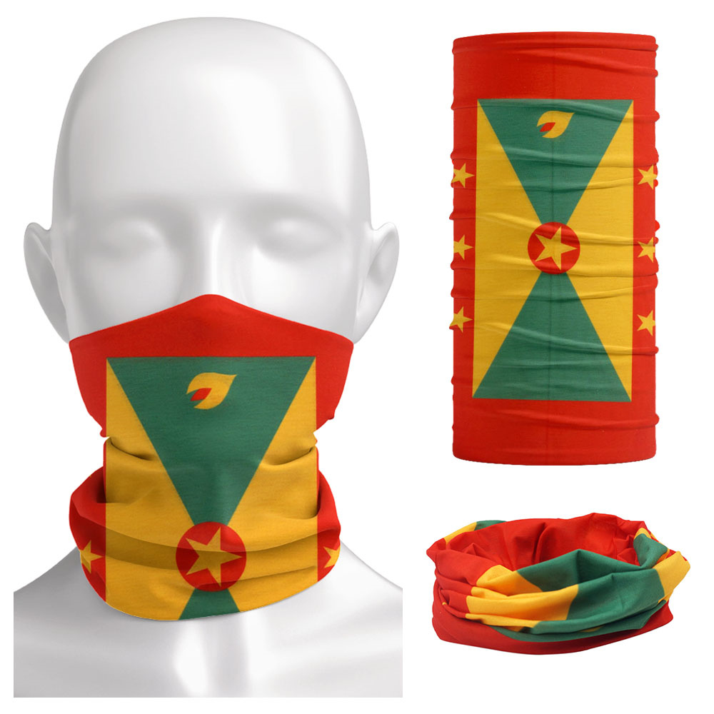 Grenada Flag Pattern Face Band - Running Gear Youtube ulasan dan harga