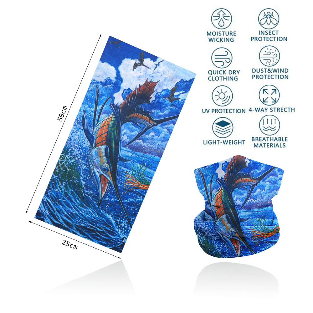 Fish Scales Pattern Neck Gaite - Running Gear Youtube ulasan dan harga