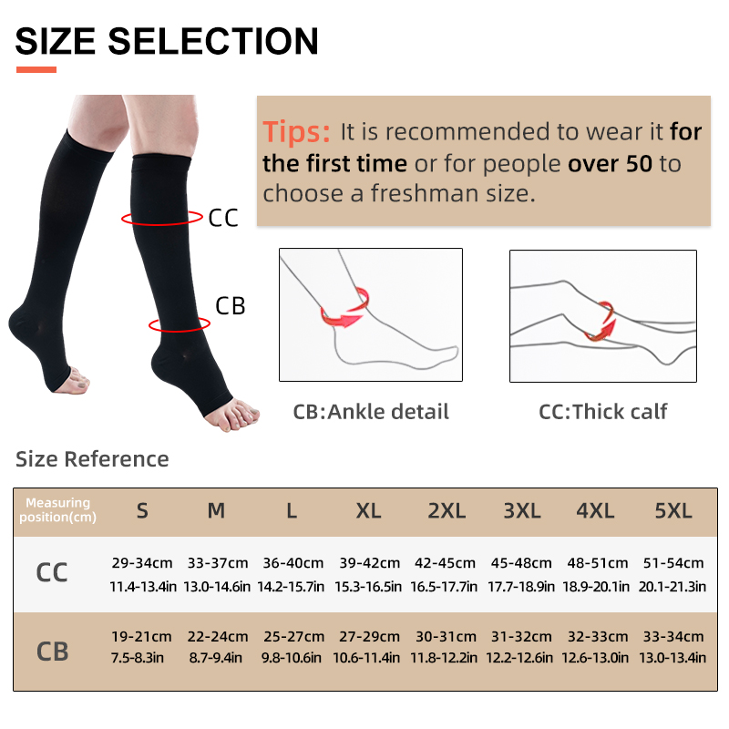 S-5XL 2pcs/Pair Medical Compre - Compression Calf Sleeve ulasan dan harga